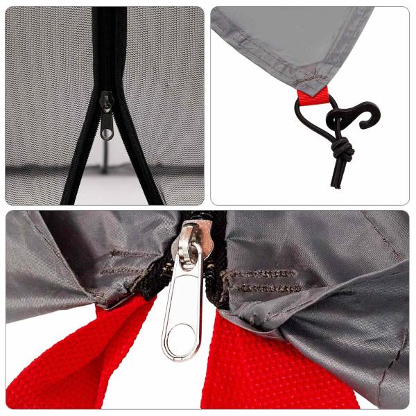 Camping-Zelt-Set 2 pcs Grau und Orange Taffeta und Stoff