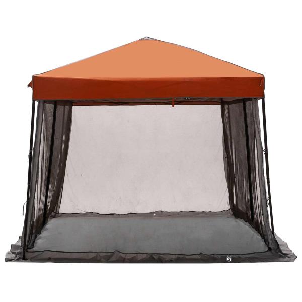 Camping-Zelt-Set 2 pcs Grau und Orange Taffeta und Stoff