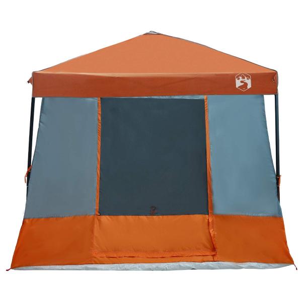 Camping-Zelt-Set 2 pcs Grau und Orange Taffeta und Stoff