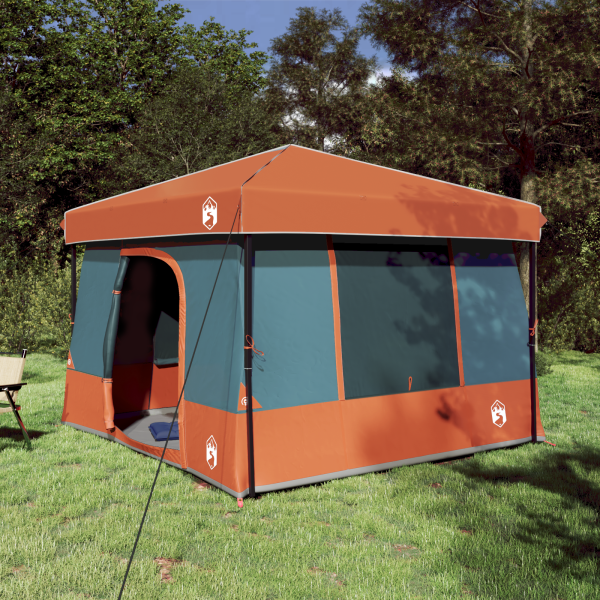 Camping-Zelt-Set 2 pcs Grau und Orange Taffeta und Stoff