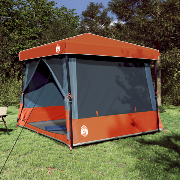 Camping-Zelt-Set 2 pcs Grau und Orange Taffeta und Stoff