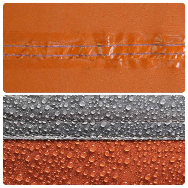 Camping-Zelt-Set 2 pcs Grau und Orange Taffeta und Stoff