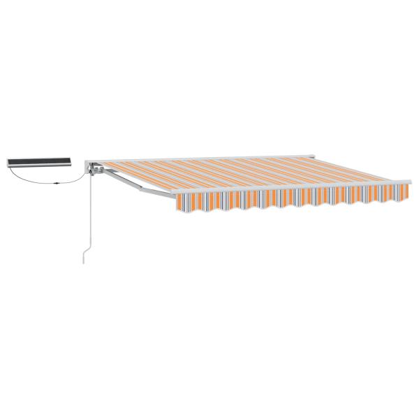 Elektrische ausziehbare Markise Blau, Orange, Weiß 3,5 x 2,5 m