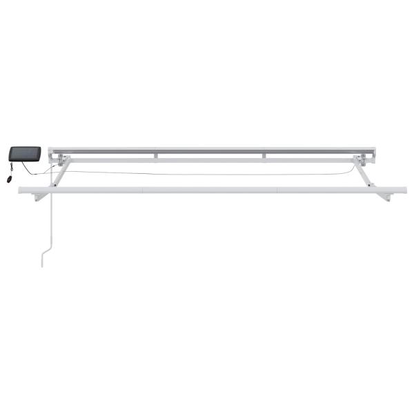 Manual Awning Frame with Solar LED 3,5 x 2,5 m Weiß