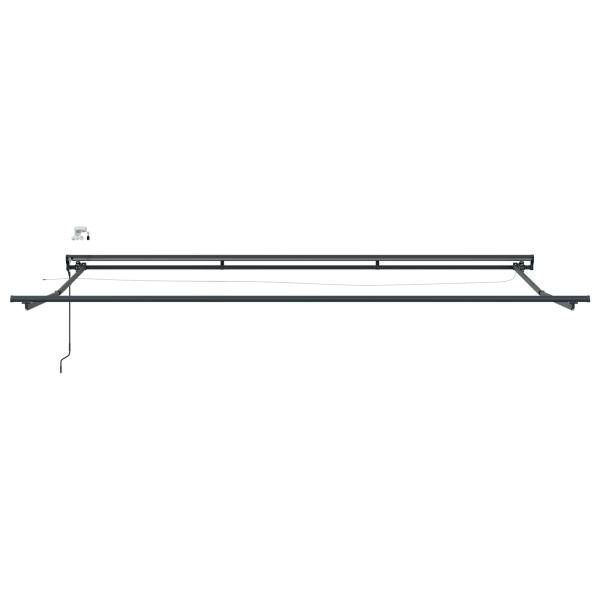 Elektrische Markisenrahmen mit LEDs Anthrazit 4 × 3,5 m