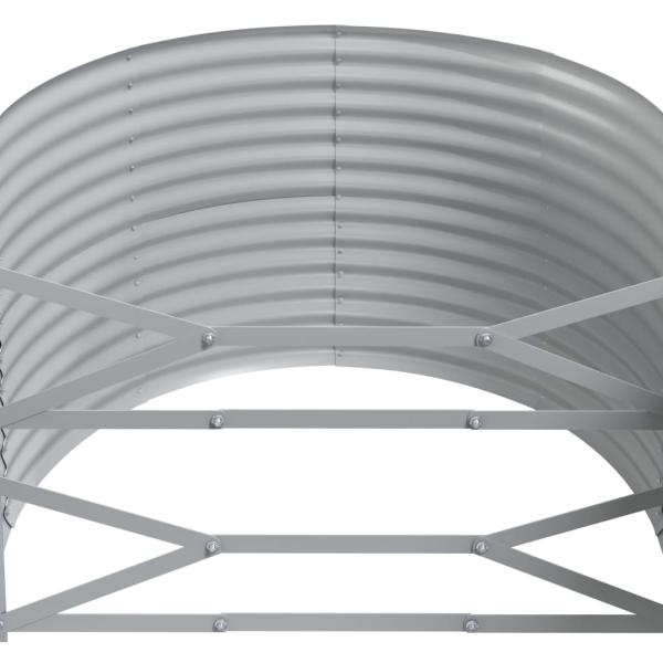 ARDEBO.de - Hochbeet Grau 554x100x68 cm Pulverbeschichteter Stahl