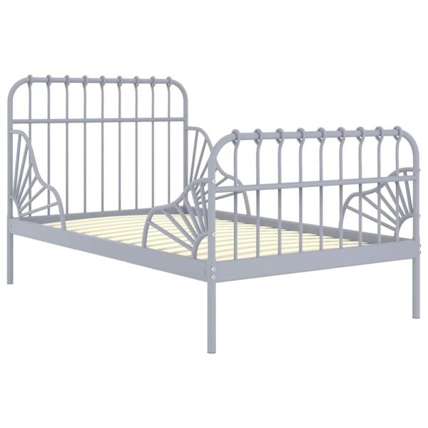 Ausziehbett Grau Metall 80x130/200 cm