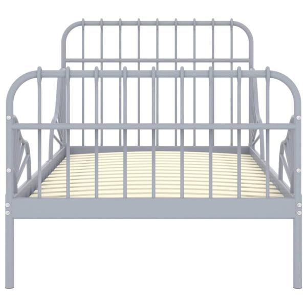 Ausziehbett Grau Metall 80x130/200 cm