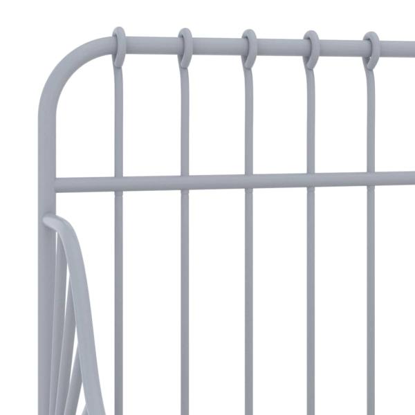 Ausziehbett Grau Metall 80x130/200 cm
