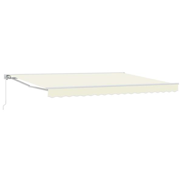 Manuell einziehbare Markise Creme 5 x 3 m