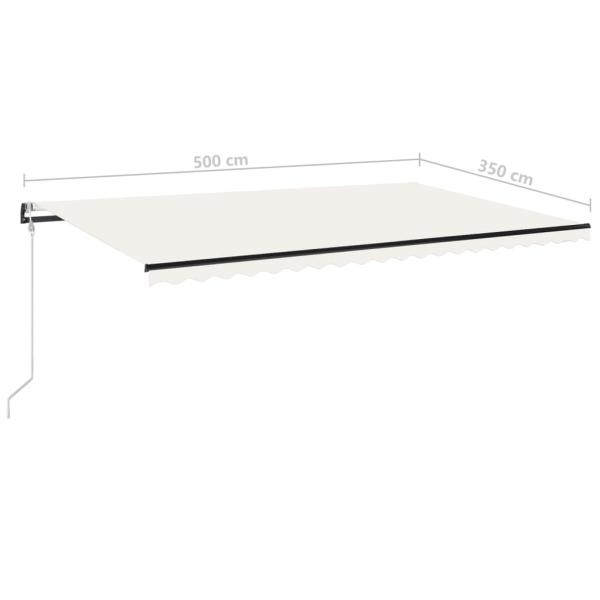 Automatische Markise mit LED & Windsensor 500x350 cm Creme