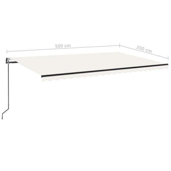 Automatische Markise mit LED & Windsensor 500x350 cm Creme