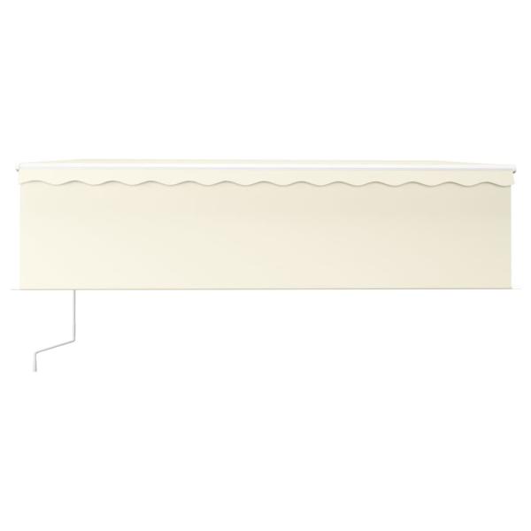 Markise Automatisch mit Rollo LED Windsensor 5x3 m Creme