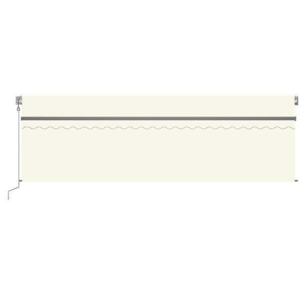 Markise Automatisch Einziehbar mit Volant 5x3 m Creme