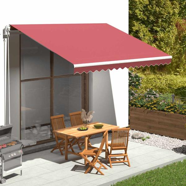ARDEBO.de - Ersatzstoff für Markise Burgunderrot 400x350 cm Polyester