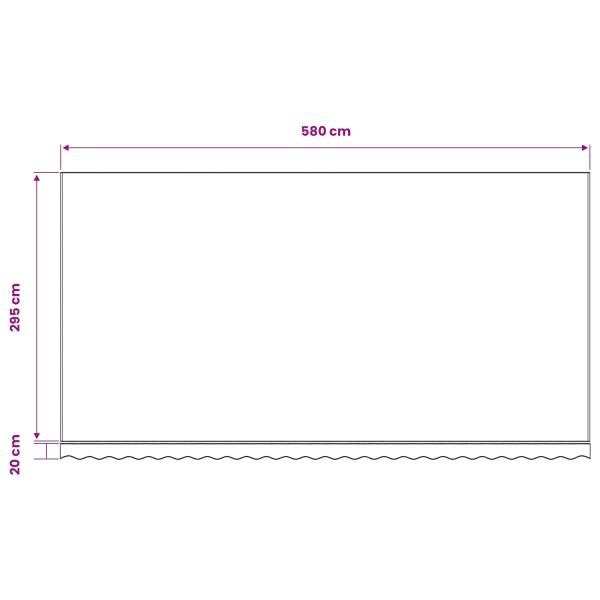 Ersatzstoff für Markise Burgunderrot 600x300 cm Polyester