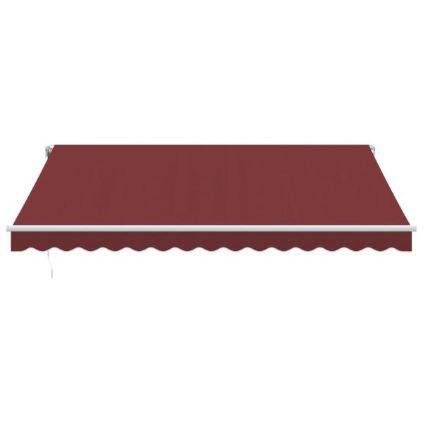 Markise Manuell mit LED Weinrot 400x350 cm