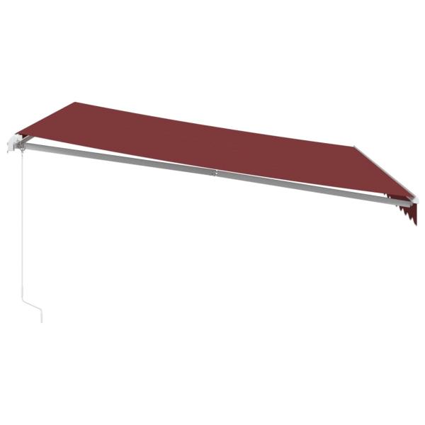 Markise Manuell mit LED Weinrot 400x350 cm