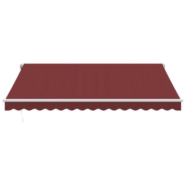 Markise Automatisch mit LED Weinrot 400x350 cm