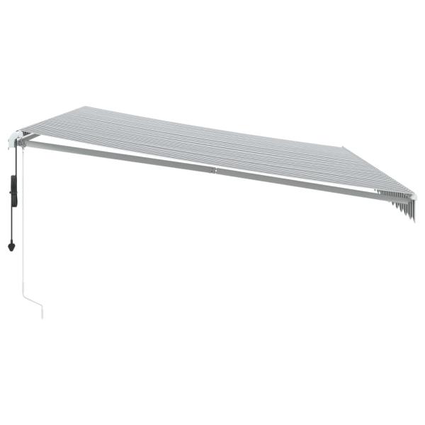 Markise Automatisch Anthrazit & Weiß 500x350 cm