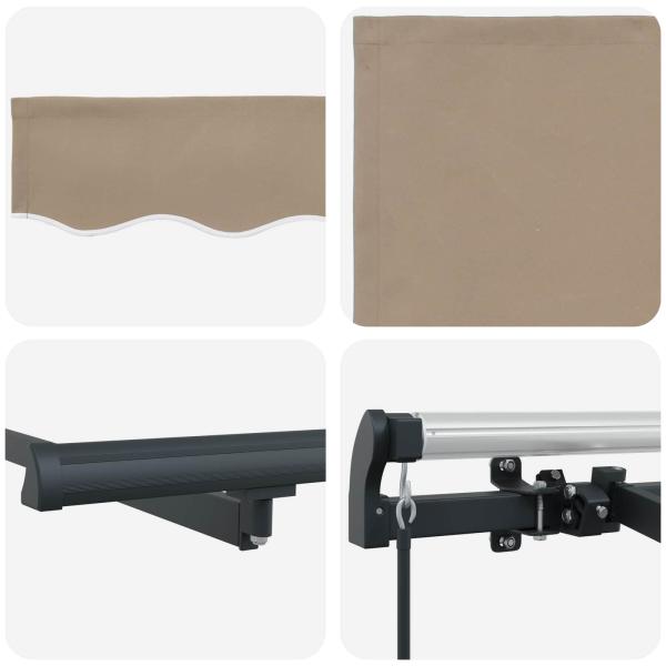 Einziehbare Markise Beige 300 x 200 cm Stoff