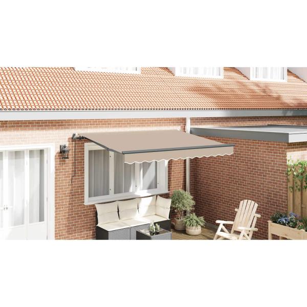Einziehbare Markise Beige 300 x 200 cm Stoff