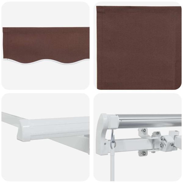 Einziehbare Markise Braun 400 x 200 cm Stoff