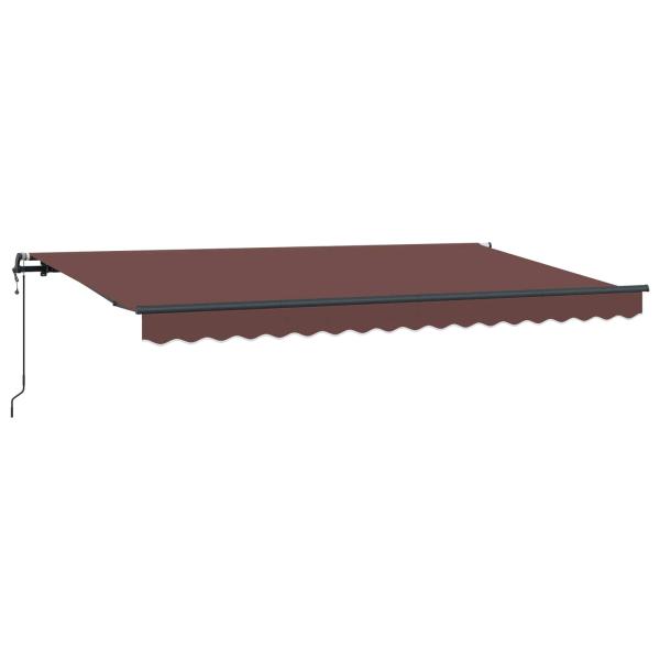 Einziehbare Markise Braun 400 x 200 cm Stoff