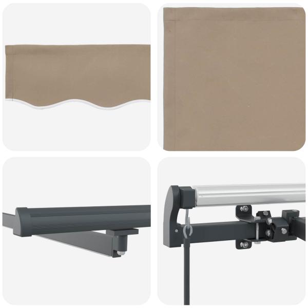 Einziehbare Markise Beige 450 x 300 cm Stoff