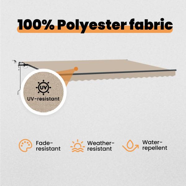 Markisenstoff mit Beige 450 x 300 cm Polyester