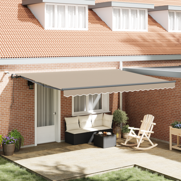 Markisenstoff mit Beige 450 x 300 cm Polyester