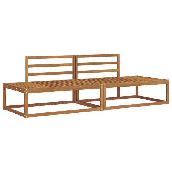 Outdoor-Sofagarnitur Massivholz Akazie Natur
