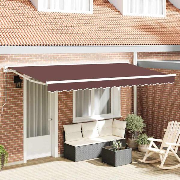 ARDEBO.de - Ersatzbespannung für Markise 4x2 m Braun Polyester