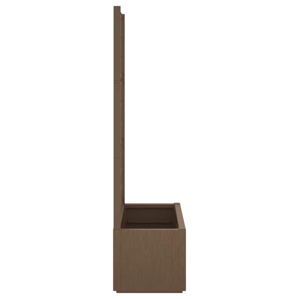 Gartenpflanzer mit Gitter Braun 80 x 36 x 140 cm PP