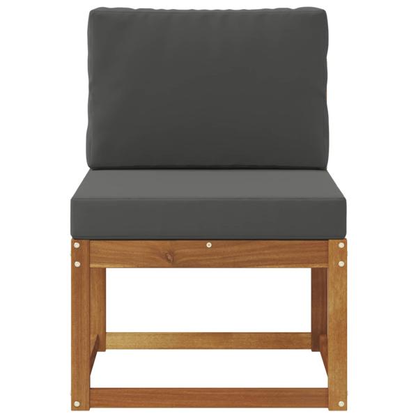 Outdoor Mittelsofa Massivholz Akazie Natur 59 x 63 x 73 cm