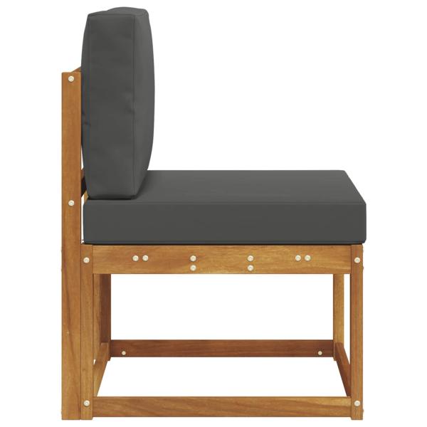 Outdoor Mittelsofa Massivholz Akazie Natur 59 x 63 x 73 cm