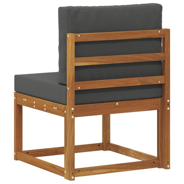 Outdoor Mittelsofa Massivholz Akazie Natur 59 x 63 x 73 cm