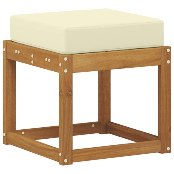 Outdoor Hocker Bank Massivholz Akazie Natur