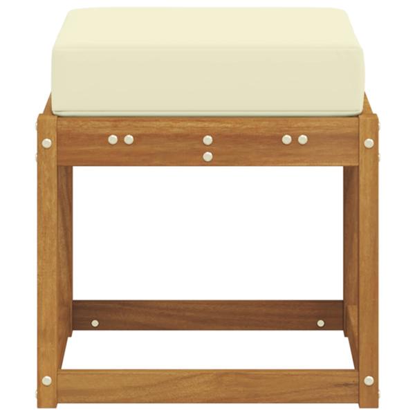 Outdoor Hocker Bank Massivholz Akazie Natur