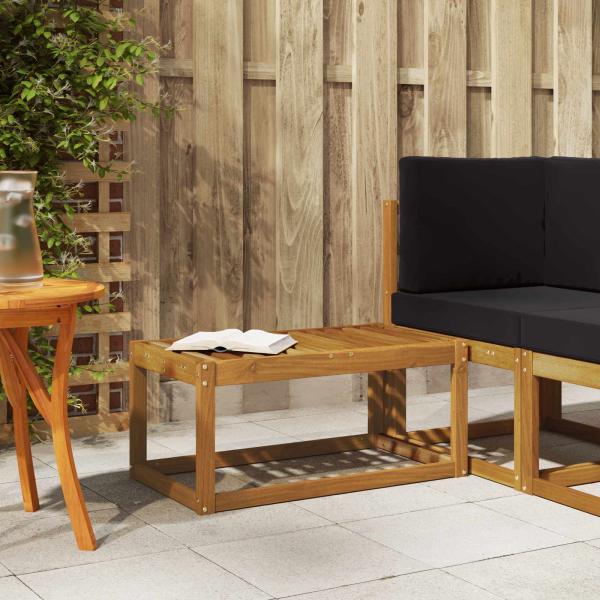 ARDEBO.de - Outdoor Hocker Bank Massivholz Akazie Natur 79 x 43 x 37 cm