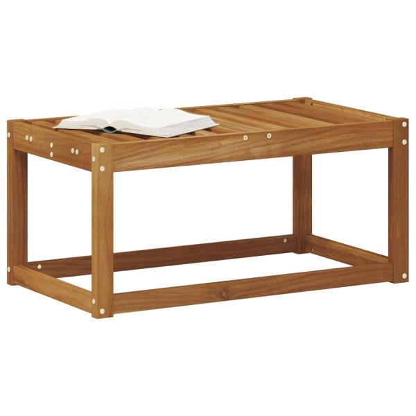 Outdoor Hocker Bank Massivholz Akazie Natur 79 x 43 x 37 cm