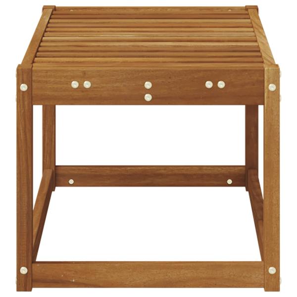 Outdoor Hocker Bank Massivholz Akazie Natur 79 x 43 x 37 cm