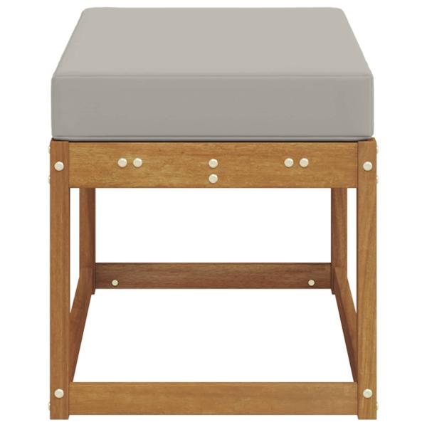 Outdoor Hocker Bank Massivholz Akazie Natur