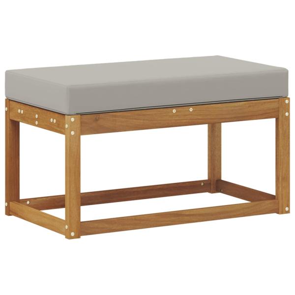 Outdoor Hocker Bank Massivholz Akazie Natur