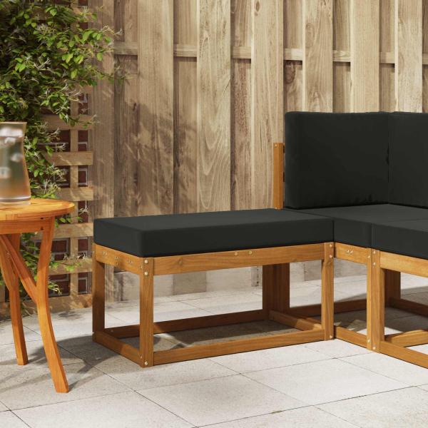 ARDEBO.de - Outdoor Hocker Bank Massivholz Akazie Natur