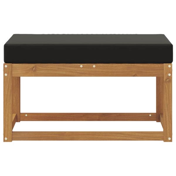 Outdoor Hocker Bank Massivholz Akazie Natur