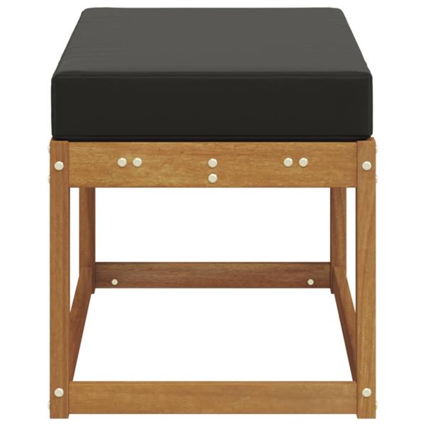 Outdoor Hocker Bank Massivholz Akazie Natur