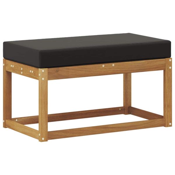 Outdoor Hocker Bank Massivholz Akazie Natur