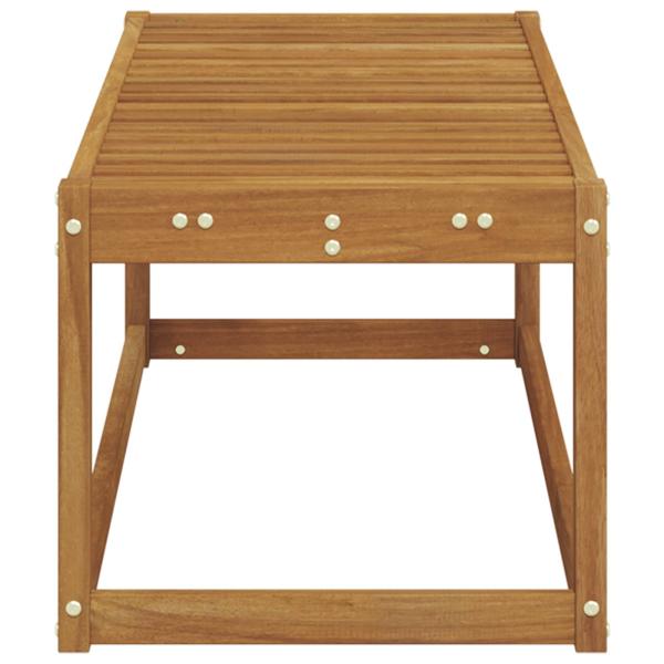 Outdoor Hocker Bank Massivholz Akazie Natur 115 x 43 x 37 cm