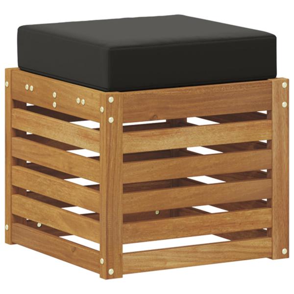 Outdoor Hocker Bank Massivholz Akazie Natur